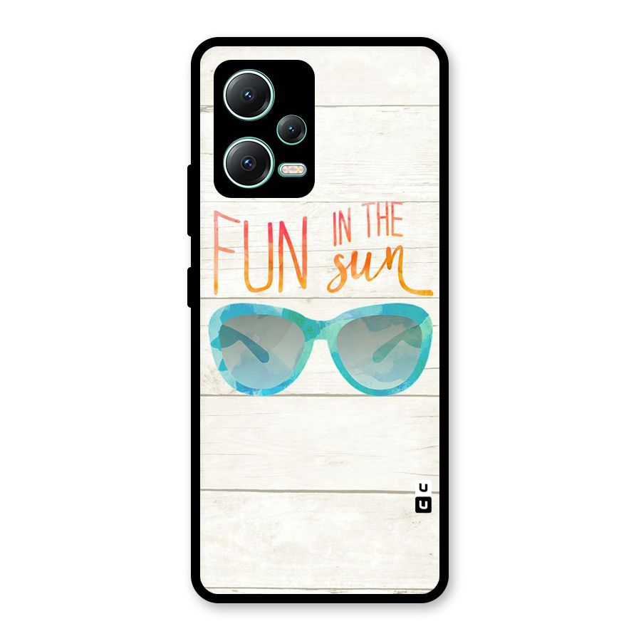 Sun Fun Glass Back Case for Redmi Note 12 5G
