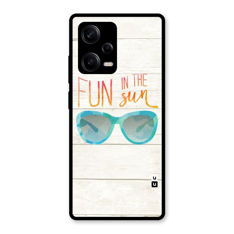 Sun Fun Glass Back Case for Redmi Note 12 Pro