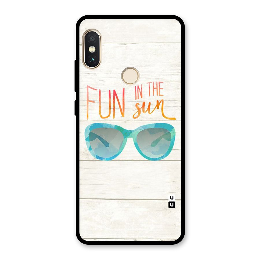 Sun Fun Glass Back Case for Redmi Note 5 Pro