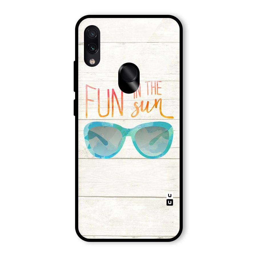 Sun Fun Glass Back Case for Redmi Note 7 Pro