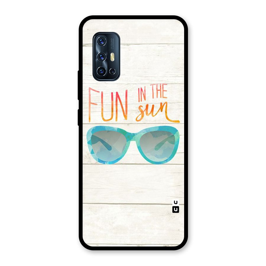 Sun Fun Glass Back Case for Vivo V17
