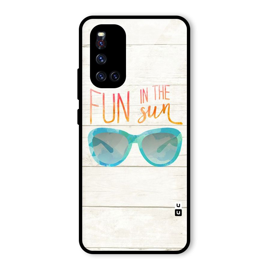 Sun Fun Glass Back Case for Vivo V19