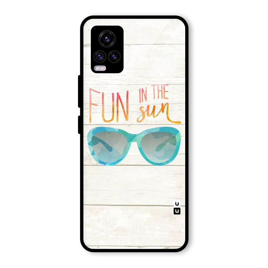 Sun Fun Glass Back Case for Vivo V20