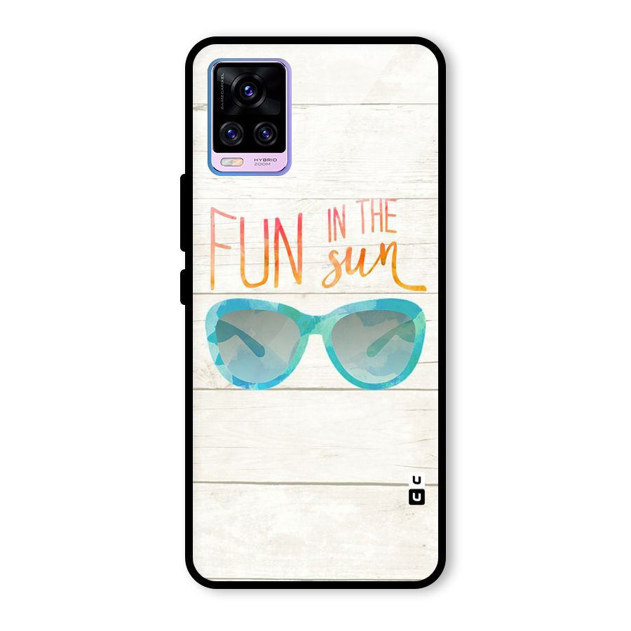 Sun Fun Glass Back Case for Vivo V20 Pro