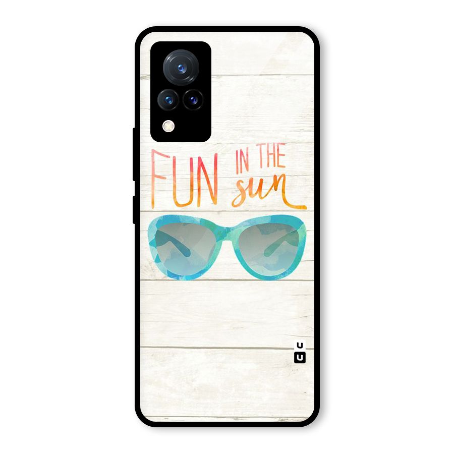 Sun Fun Glass Back Case for Vivo V21 5G