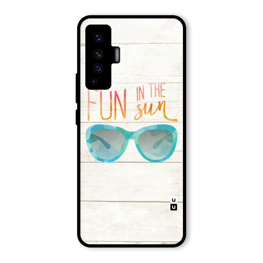 Sun Fun Glass Back Case for Vivo X50