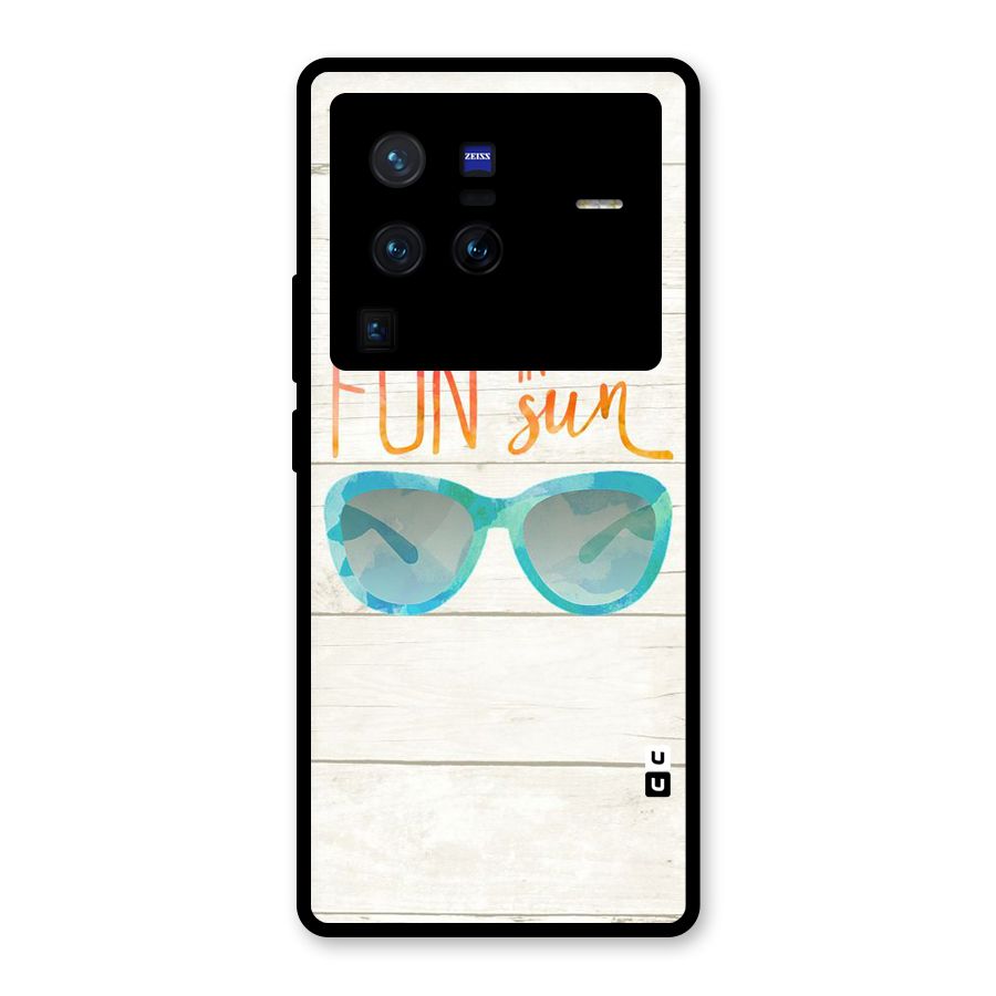 Sun Fun Glass Back Case for Vivo X80 Pro