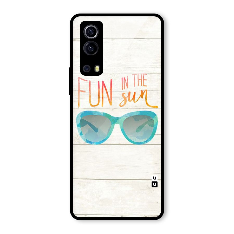 Sun Fun Glass Back Case for Vivo iQOO Z3