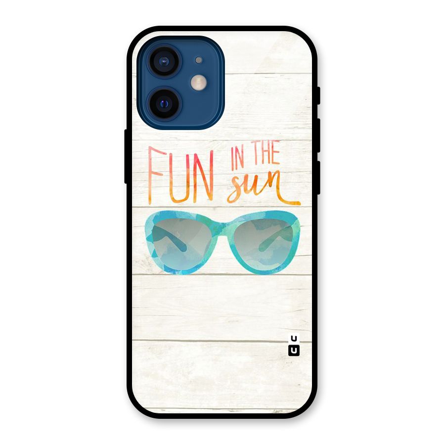 Sun Fun Glass Back Case for iPhone 12 Mini