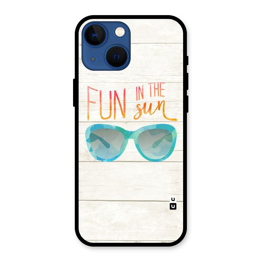 Sun Fun Glass Back Case for iPhone 13 Mini