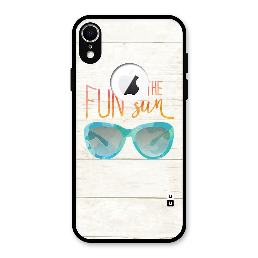 Sun Fun Glass Back Case for iPhone XR Logo Cut