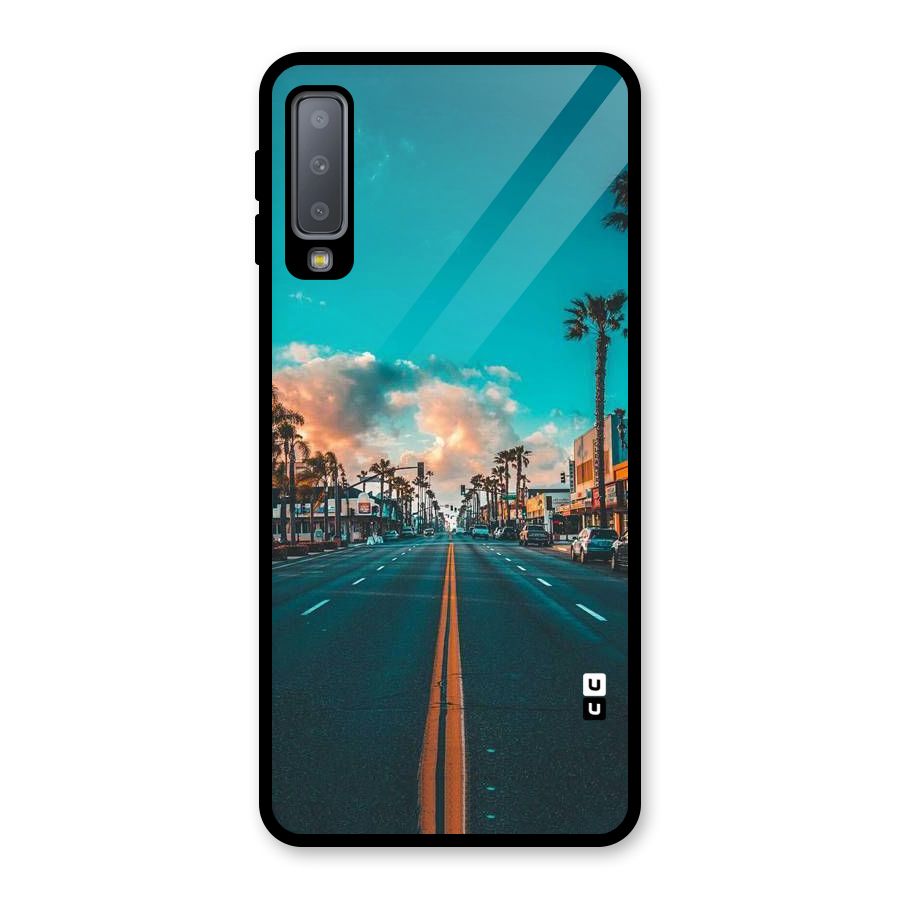Sundown Road Glass Back Case for Galaxy A7 (2018)