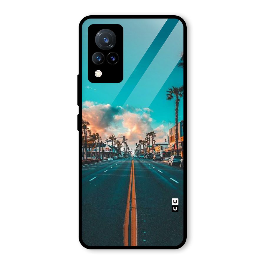 Sundown Road Glass Back Case for Vivo V21 5G