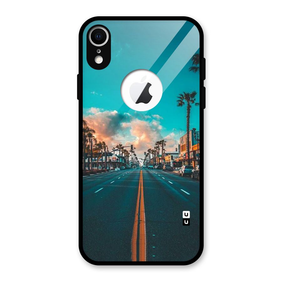 Sundown Road Glass Back Case for iPhone XR Logo Cut