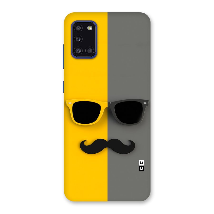 Sunglasses and Moustache Back Case for Galaxy A31