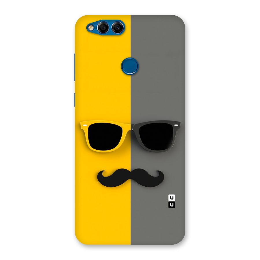 Sunglasses and Moustache Back Case for Honor 7X