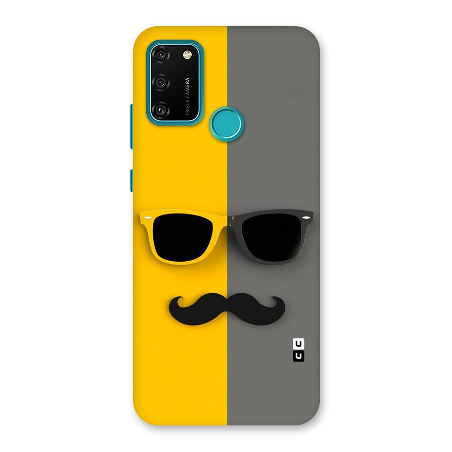 Sunglasses and Moustache Back Case for Honor 9A