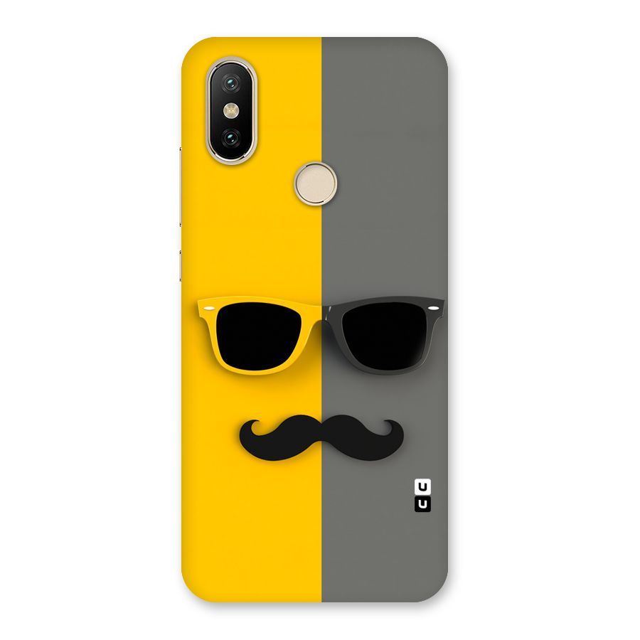 Sunglasses and Moustache Back Case for Mi A2