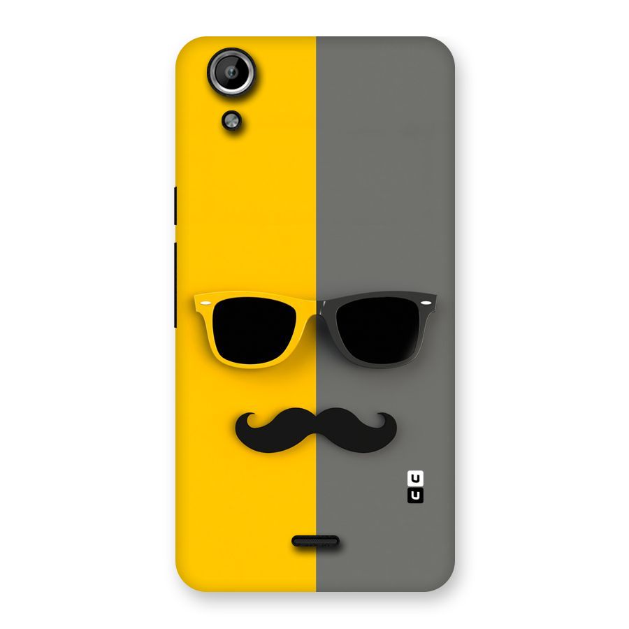 Sunglasses and Moustache Back Case for Micromax Canvas Selfie Lens Q345
