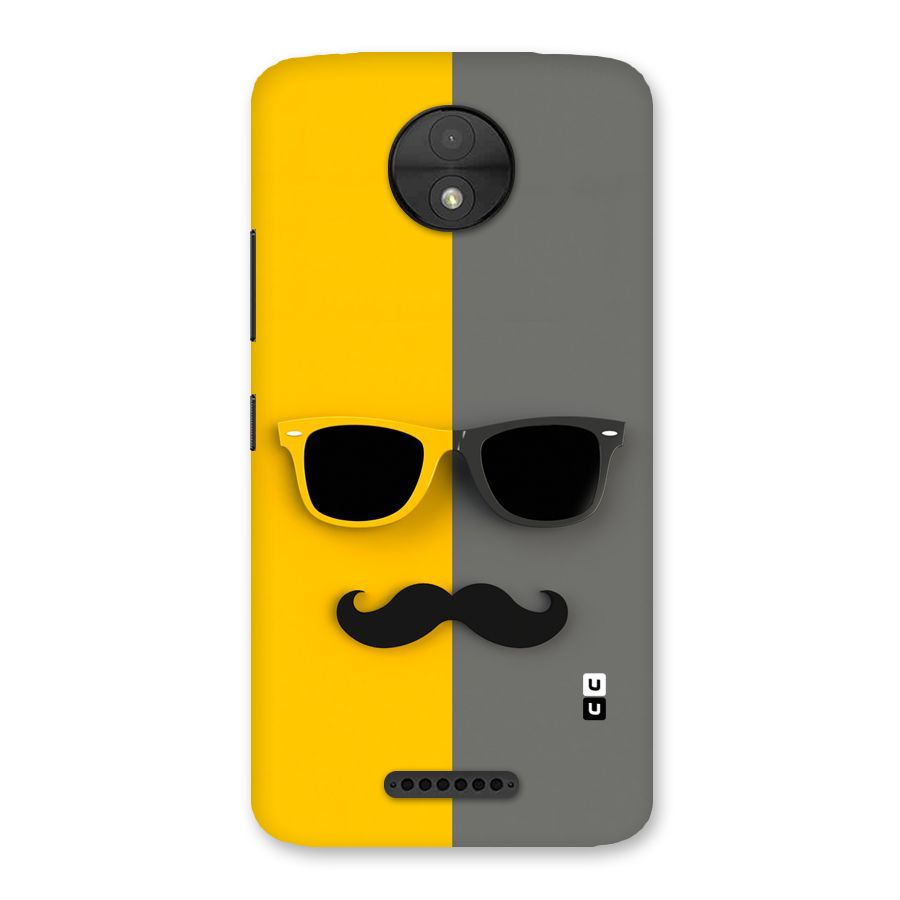 Sunglasses and Moustache Back Case for Moto C