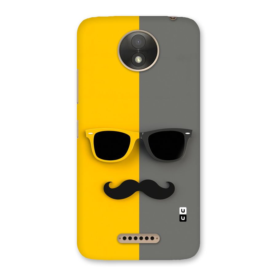 Sunglasses and Moustache Back Case for Moto C Plus