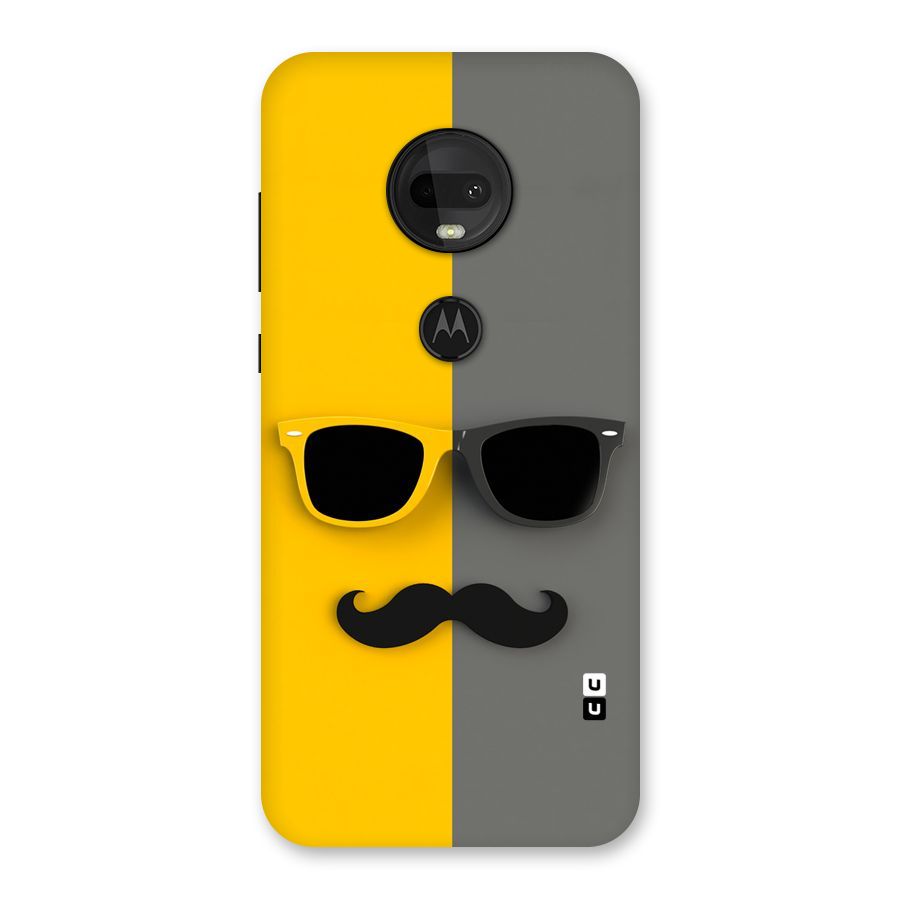 Sunglasses and Moustache Back Case for Moto G7