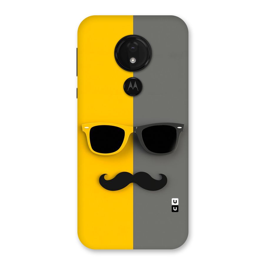 Sunglasses and Moustache Back Case for Moto G7 Power