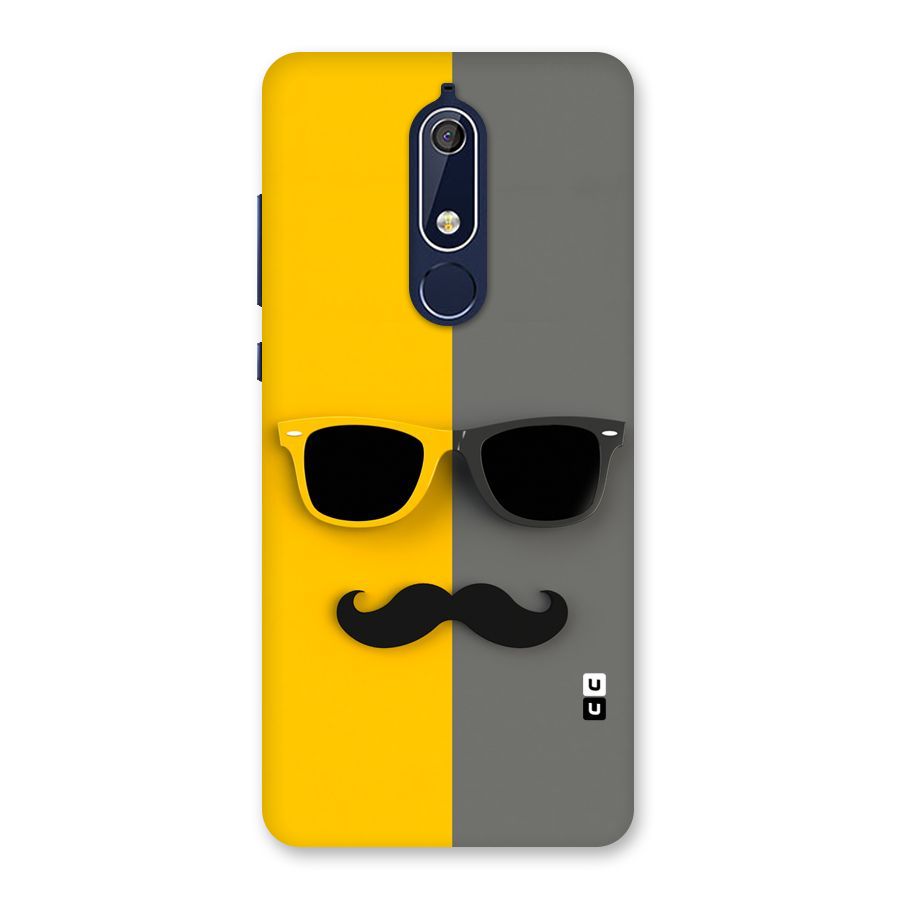 Sunglasses and Moustache Back Case for Nokia 5.1