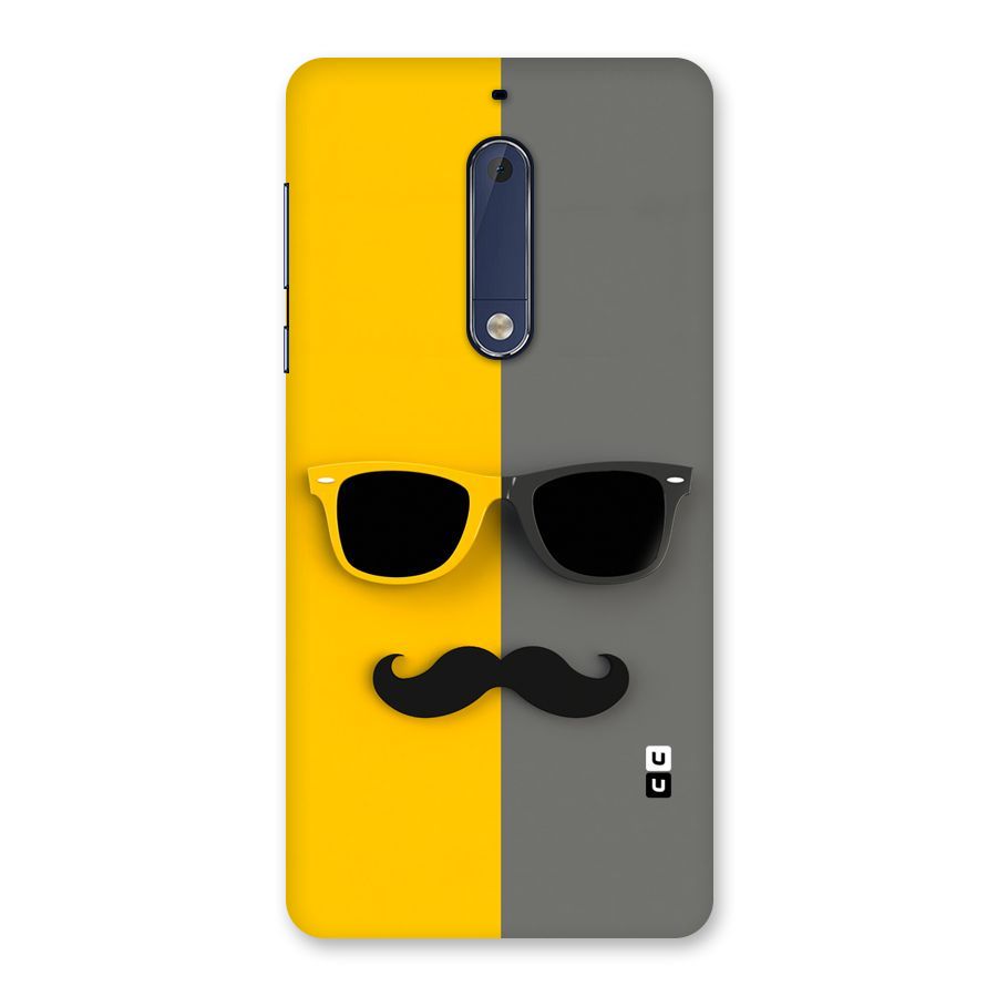 Sunglasses and Moustache Back Case for Nokia 5