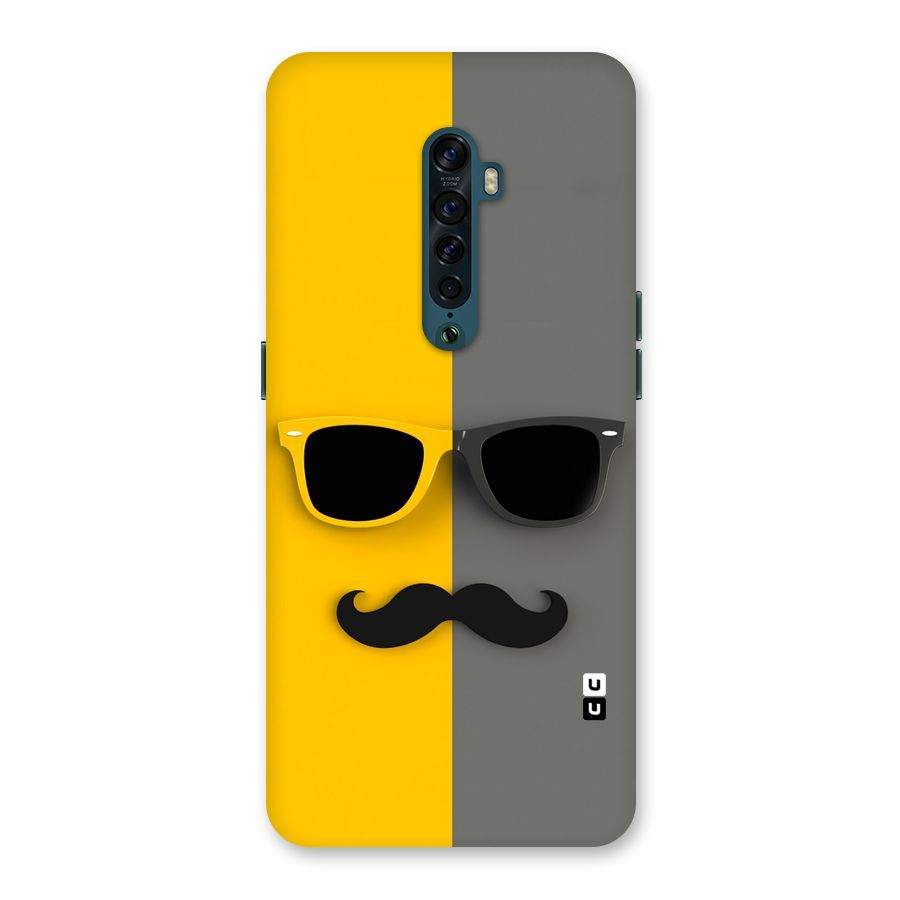 Sunglasses and Moustache Back Case for Oppo Reno2