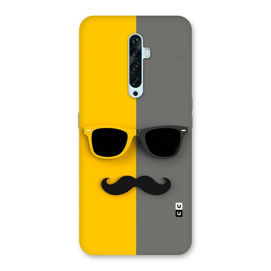 Sunglasses and Moustache Back Case for Oppo Reno2 F