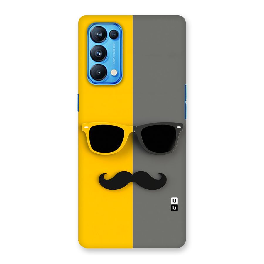 Sunglasses and Moustache Back Case for Oppo Reno5 Pro 5G