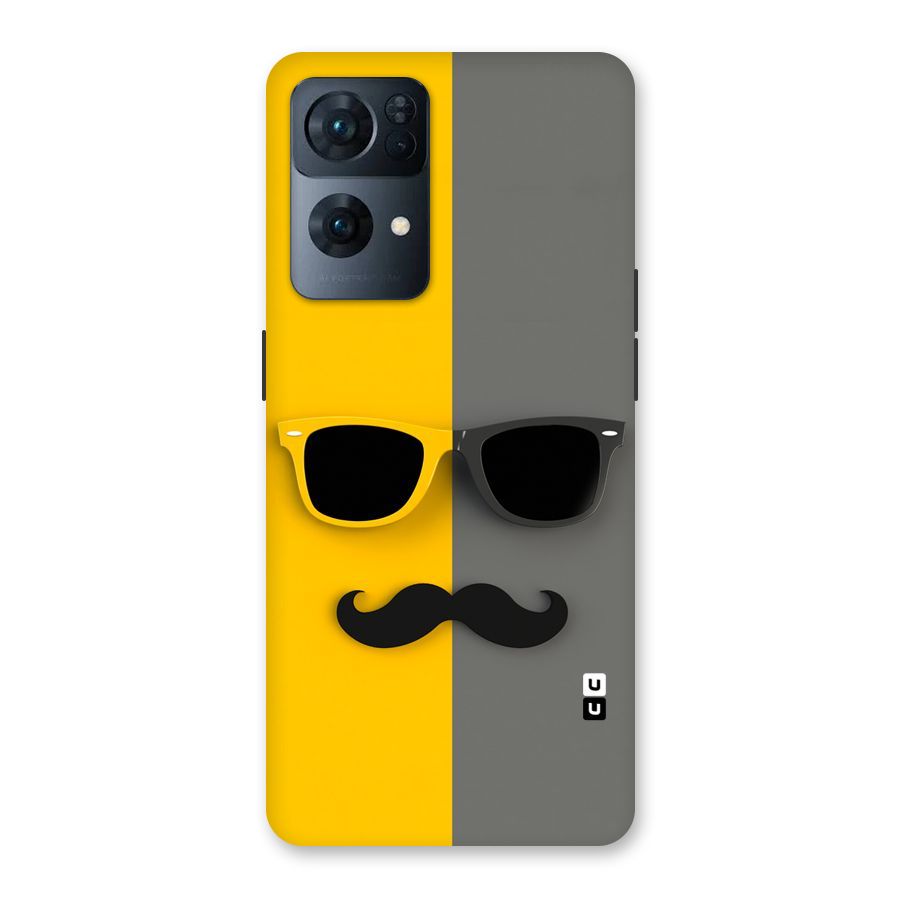 Sunglasses and Moustache Back Case for Oppo Reno7 Pro 5G