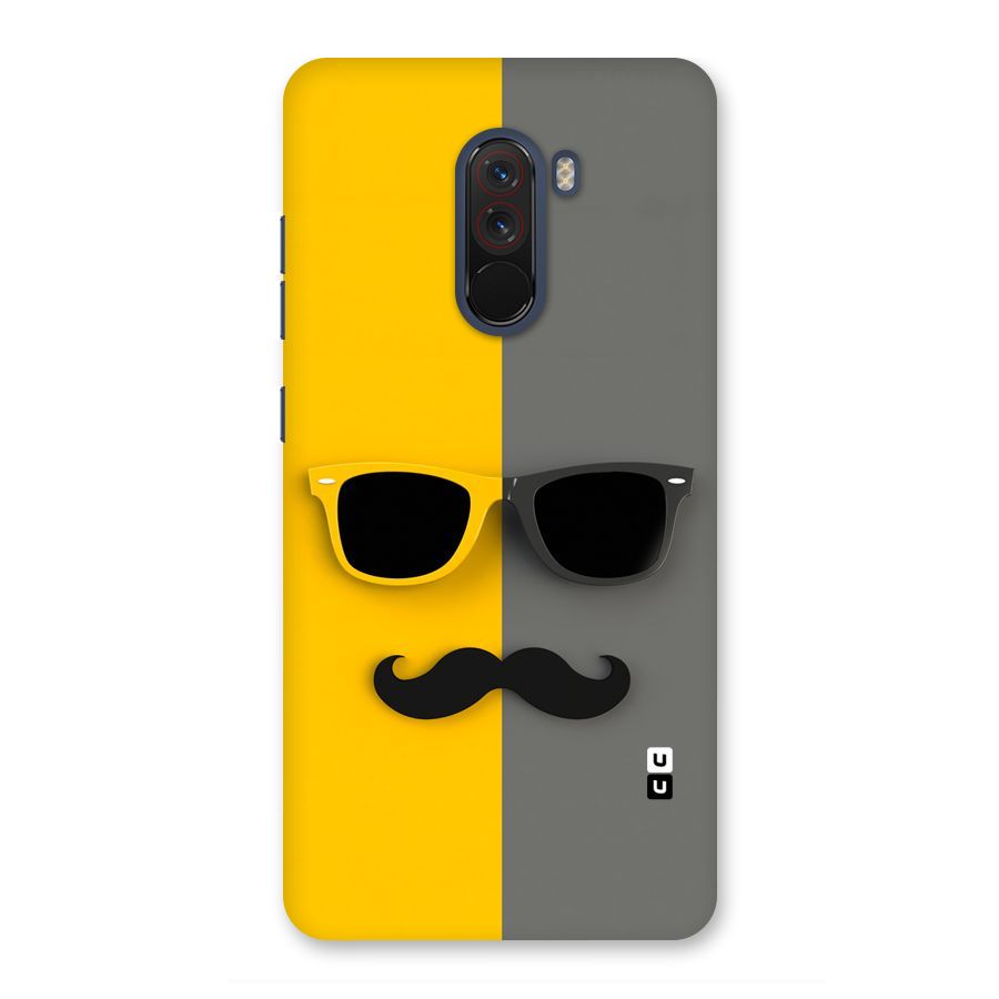 Sunglasses and Moustache Back Case for Poco F1