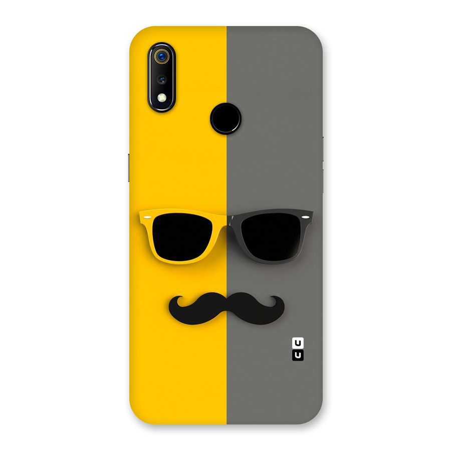 Sunglasses and Moustache Back Case for Realme 3