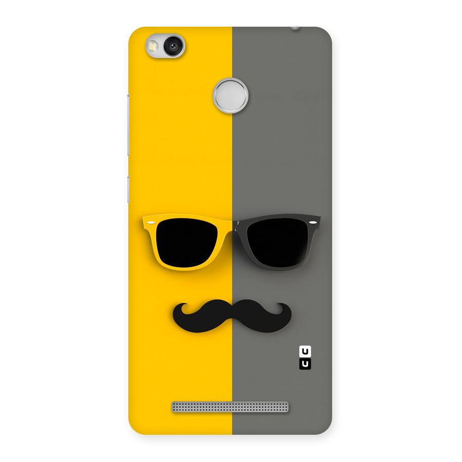 Sunglasses and Moustache Back Case for Redmi 3S Prime