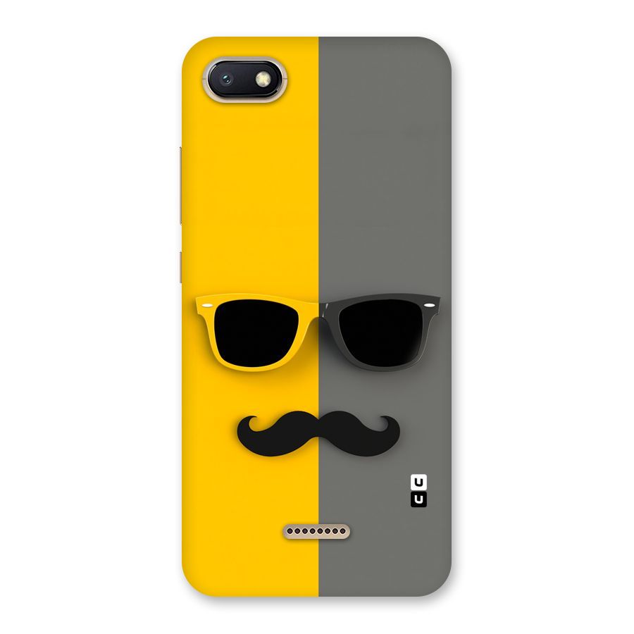 Sunglasses and Moustache Back Case for Redmi 6A