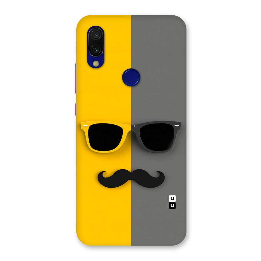 Sunglasses and Moustache Back Case for Redmi 7