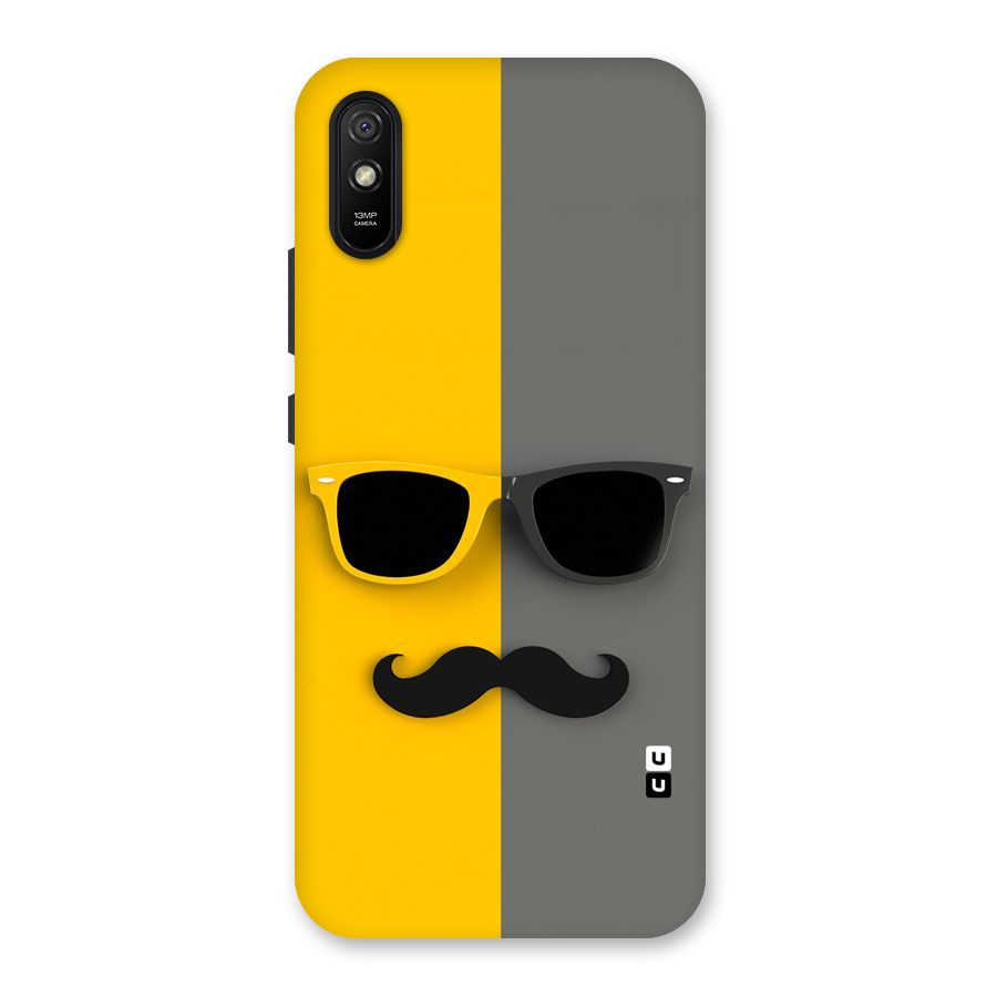 Sunglasses and Moustache Back Case for Redmi 9A