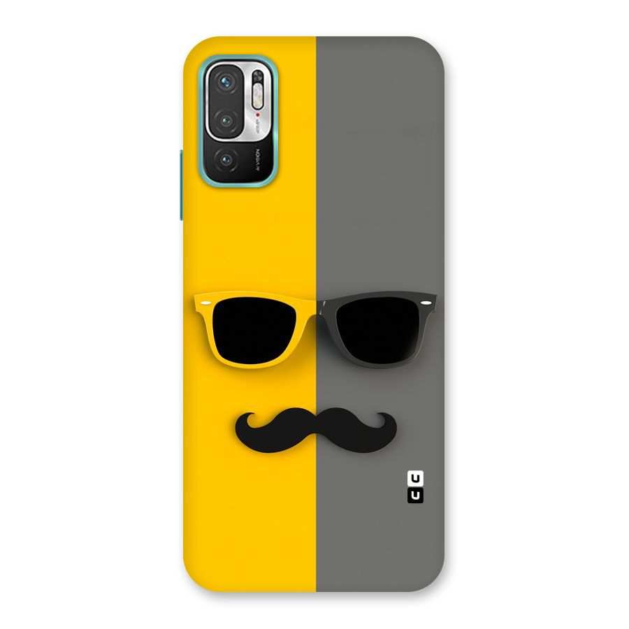 Sunglasses and Moustache Back Case for Redmi Note 10T 5G