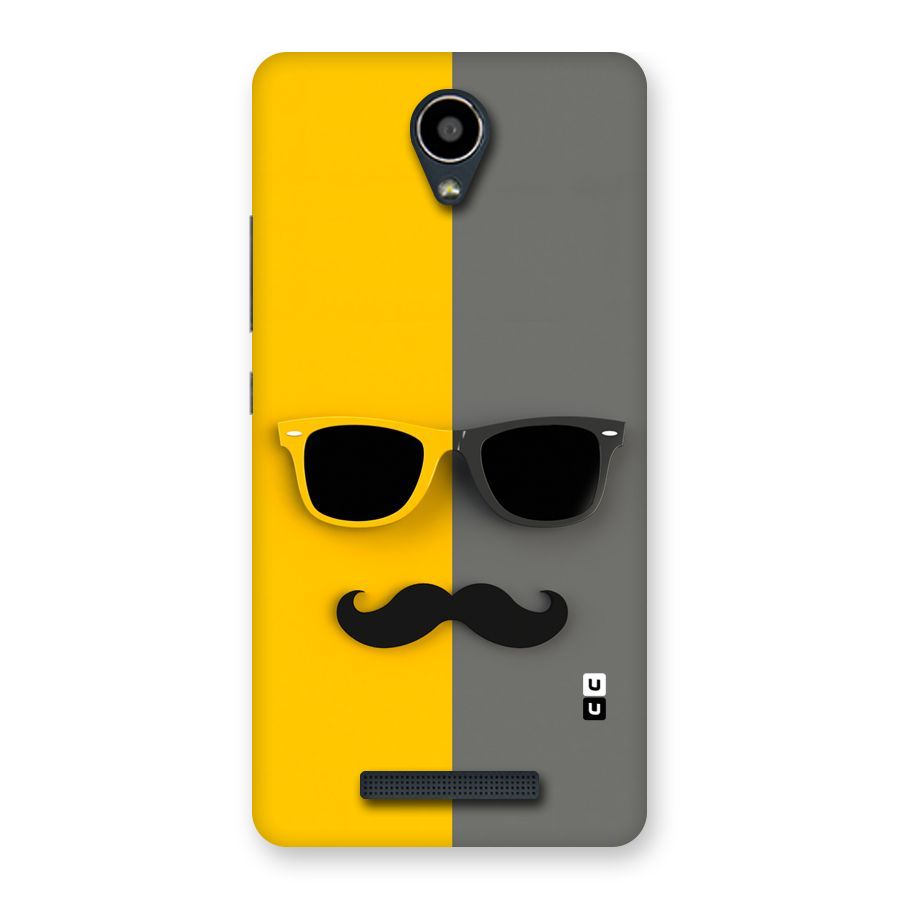 Sunglasses and Moustache Back Case for Redmi Note 2
