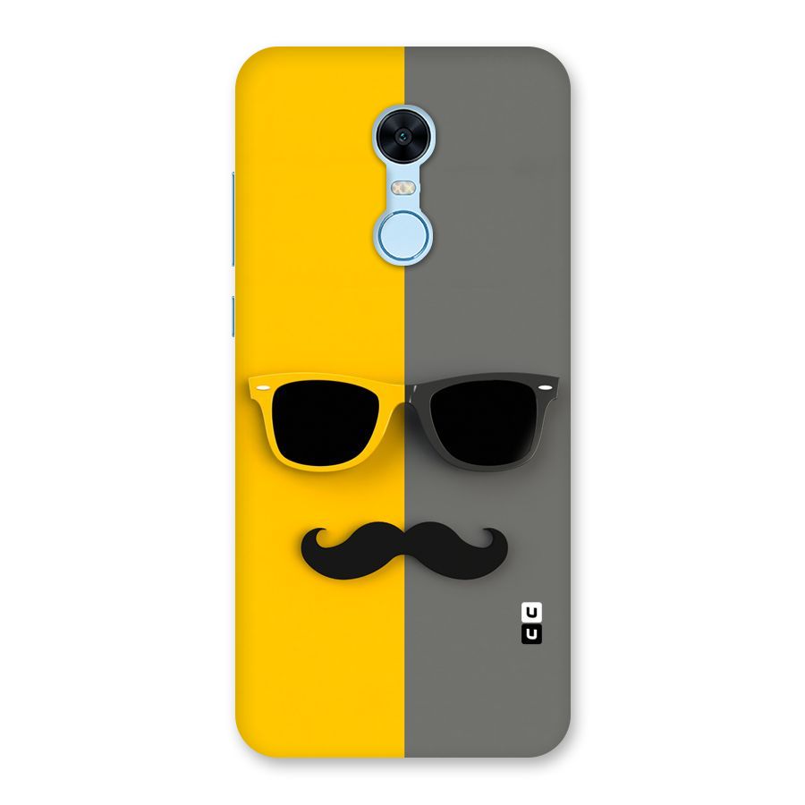 Sunglasses and Moustache Back Case for Redmi Note 5