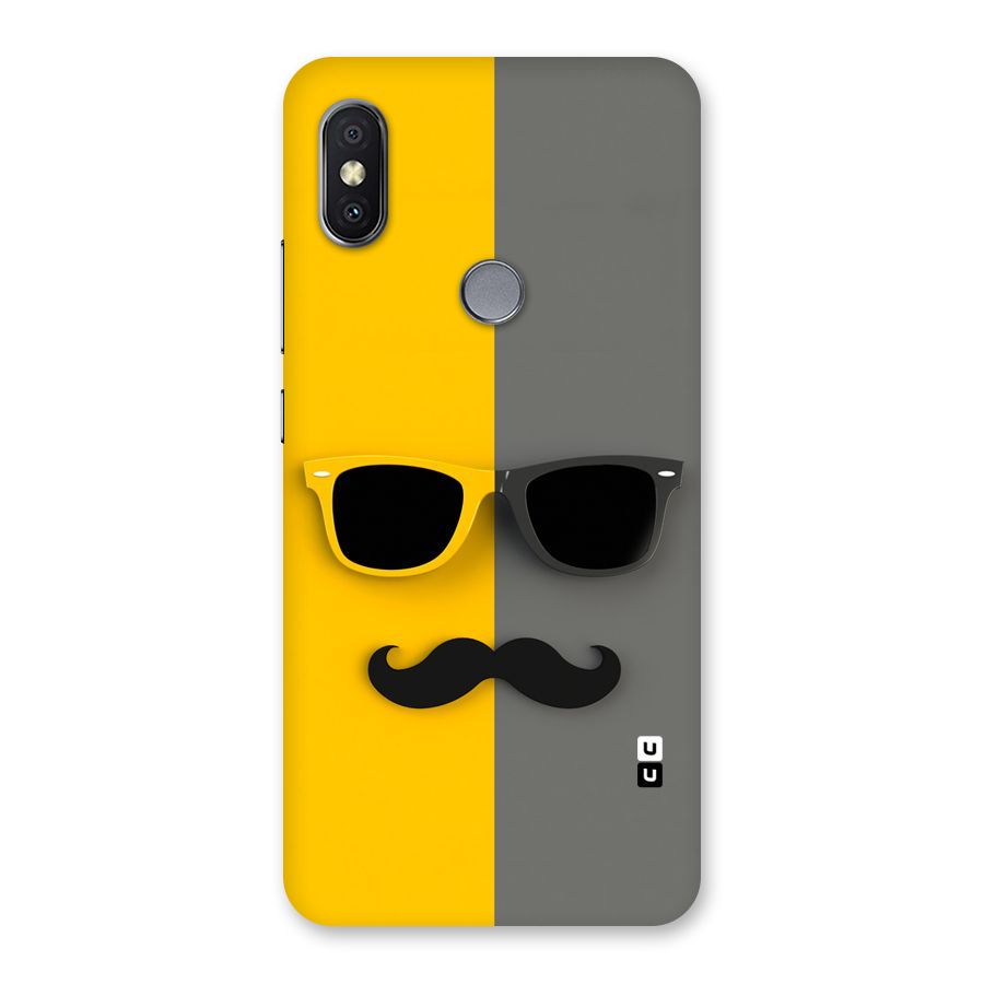 Sunglasses and Moustache Back Case for Redmi Y2