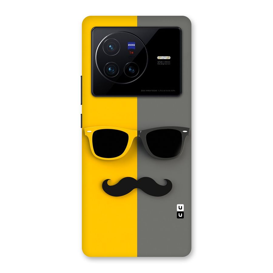 Sunglasses and Moustache Back Case for Vivo X80