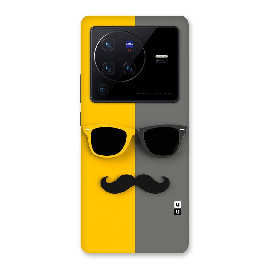 Sunglasses and Moustache Back Case for Vivo X80 Pro