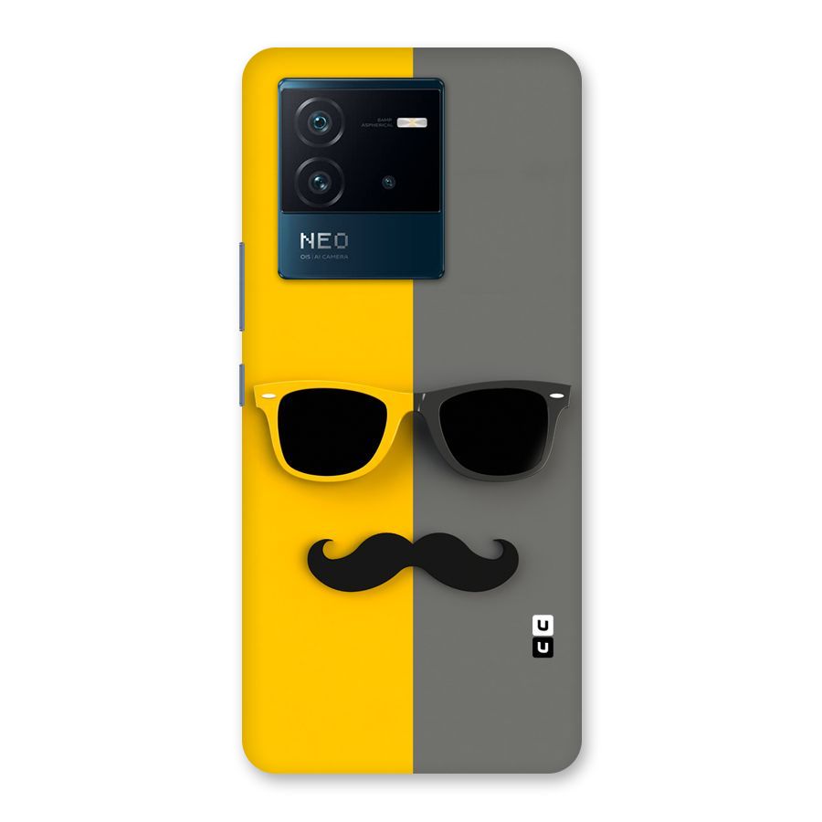Sunglasses and Moustache Back Case for Vivo iQOO Neo 6 5G