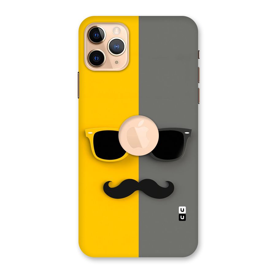 Sunglasses and Moustache Back Case for iPhone 11 Pro Max Logo Cut