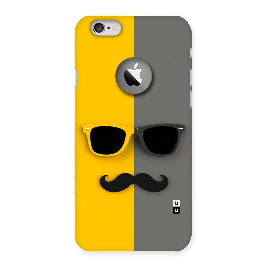Sunglasses and Moustache Back Case for iPhone 6 Logo Cut