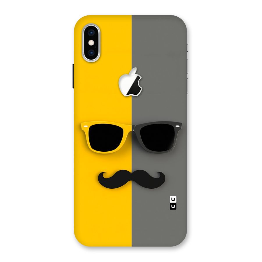Sunglasses and Moustache Back Case for iPhone XS Max Apple Cut