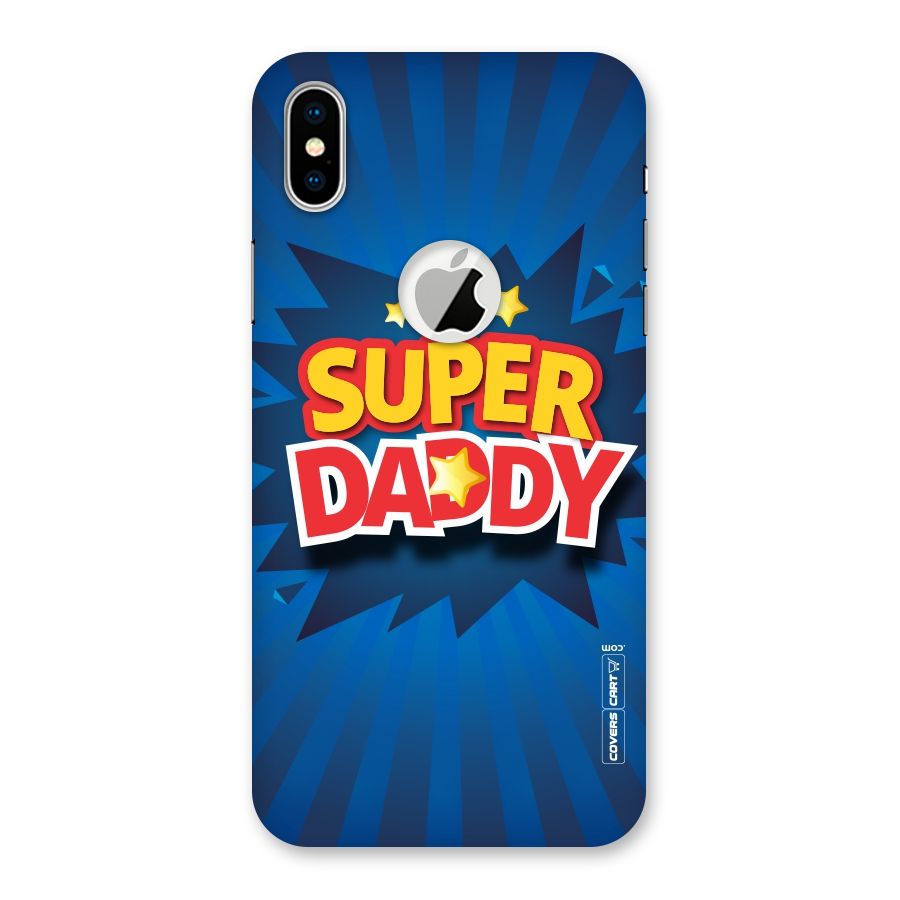 Super Daddy Back Case for iPhone X Logo Cut